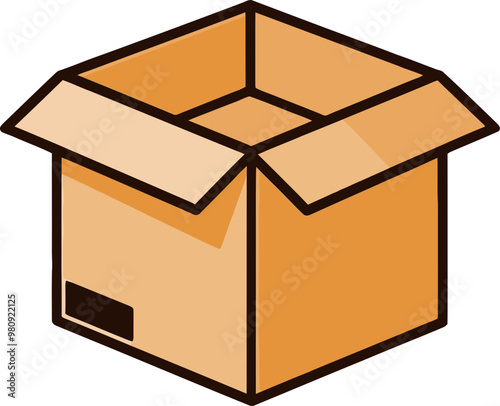 열린 박스 클립아트 일러스트레이션
