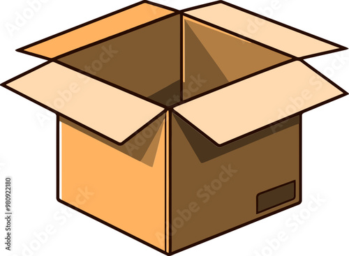 열린 박스 클립아트 일러스트레이션