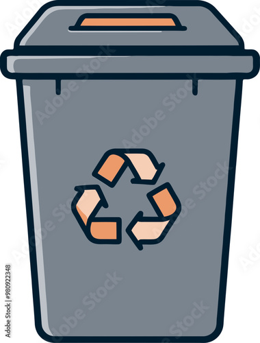 재활용 쓰레기통 클립아트 일러스트레이션