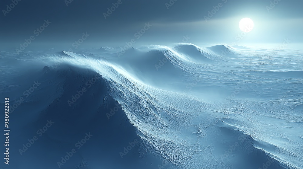 custom made wallpaper toronto digitalSnowy mountain range under a bright sun with a wispy wind