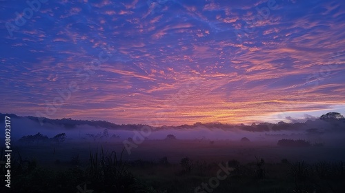 The fleeting moments of twilight and dawn as sunrise approaches