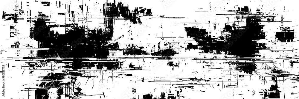 black grunge distorted texture on white background black grunge distorted texture on white background