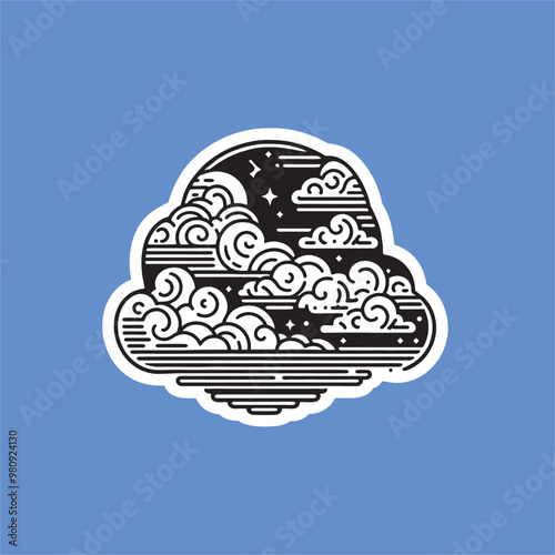 Clouds Sky isolated blue Background photo