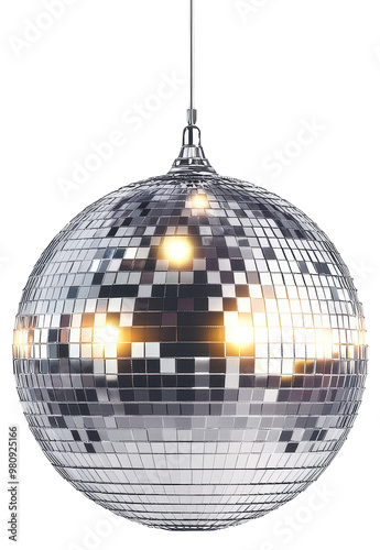 disco ball isolated on transparent background