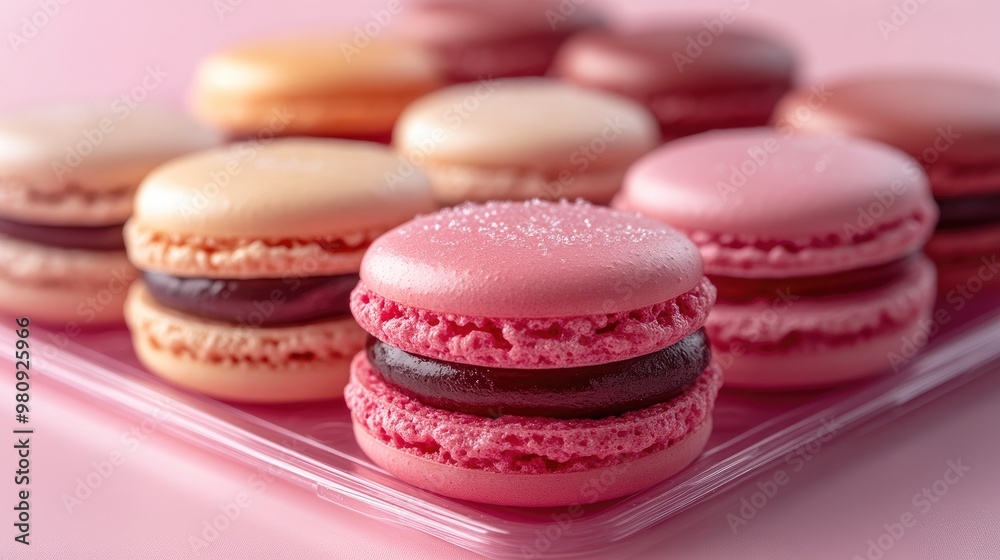 Sweet Macaroons in a Stylish Pink Box Sweet Macaroons in a Stylish Pink Box