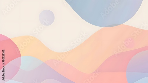 Wallpaper Mural Modern Geometric Pastel Art Torontodigital.ca