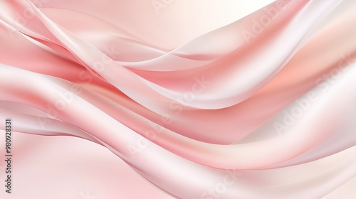 Delicate flowing fabric in soft pink hues against a light backdrop creating a tranquil and elegant ambiance