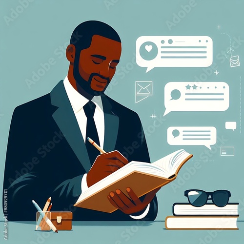 Decision or judgement Bussines concept, businessman think from listening to second opinion and make decision