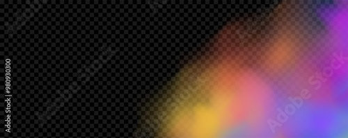 Background of an explosion of colorful smoke clouds.Multicolor fog with blue and yellow particles.Explosions of color powder.
