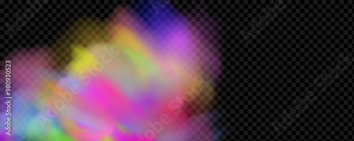 Background of an explosion of colorful smoke clouds.Multicolor fog with blue and yellow particles.Explosions of color powder.
