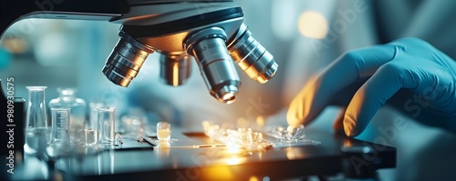 Researcher Analyzing Microp...