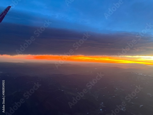 sunrise over the clouds