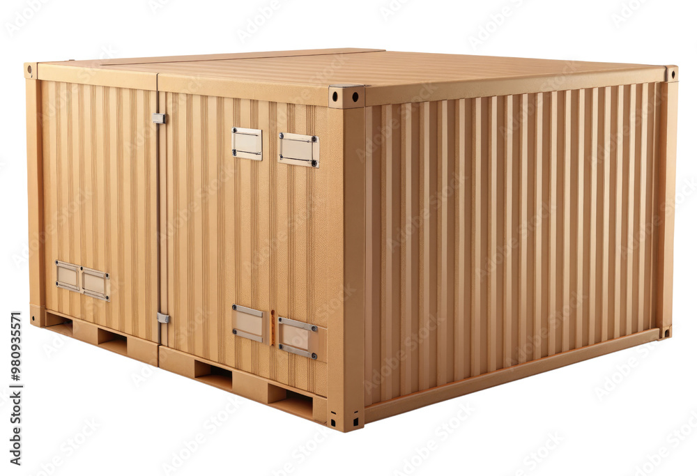 Shipping container isolated with transparent background. Shipping container isolated with transparent background.
