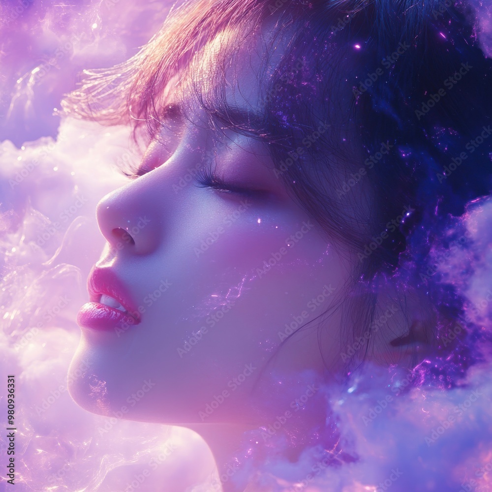 Ethereal Portrait of Woman in Dreamy Atmosphere Ethereal Portrait of Woman in Dreamy Atmosphere
