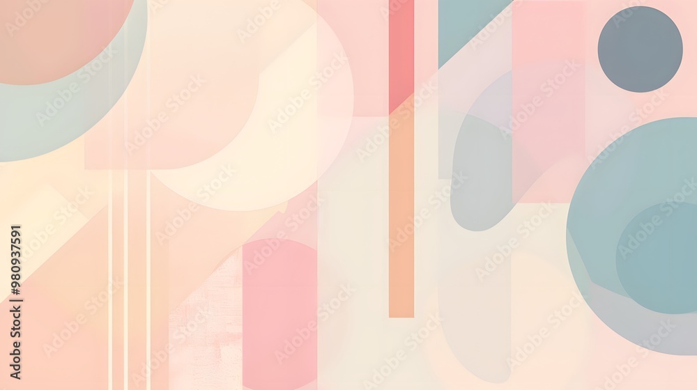 Soft Geometric Pastel Art Soft Geometric Pastel Art