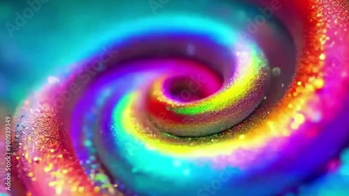 Wallpaper Mural Iridescent Rainbow Swirling in Dazzling Light | 4K background material for loop playback Torontodigital.ca