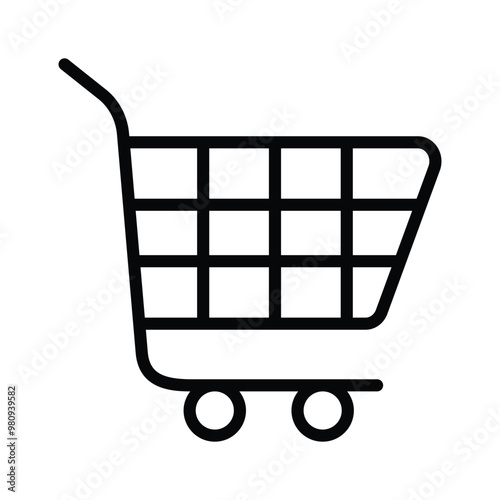 Icon showing a cart, symbolizing online shopping and purchases