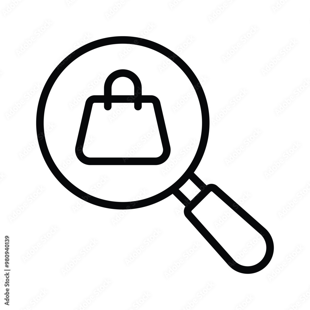 Locate stores easily with this finding shop icon for quick access Locate stores easily with this finding shop icon for quick access