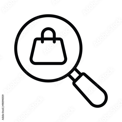 Locate stores easily with this finding shop icon for quick access
