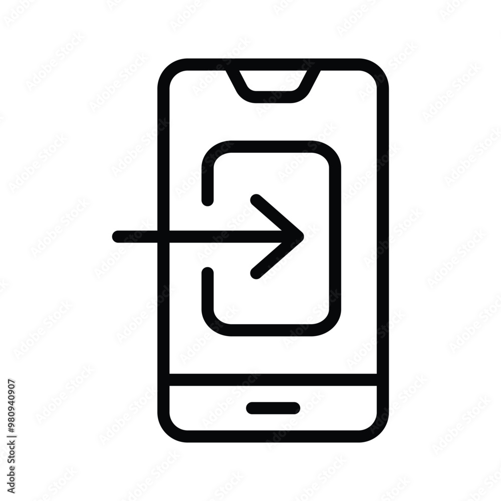 Stay connected with this smartphone icon for communication needs Stay connected with this smartphone icon for communication needs