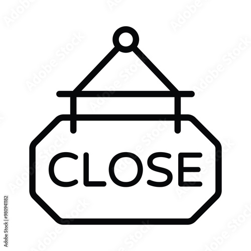 Show closure with this close sign icon for business hours