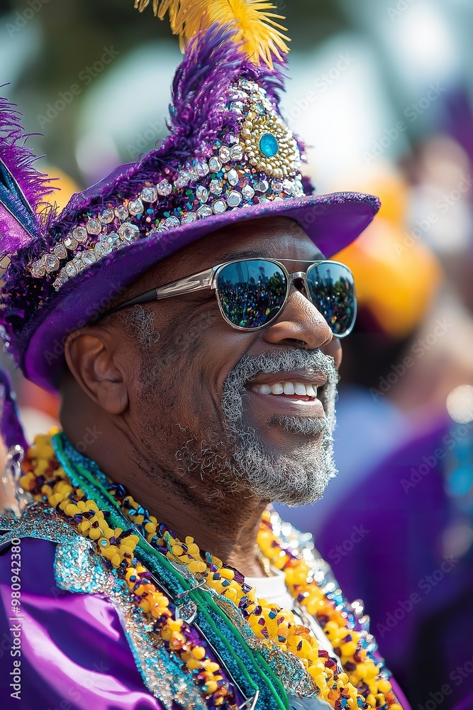 Obraz premium Travelers celebrating vibrant street festivals with colorful costumes and joyful parades during sunny daytime festivities