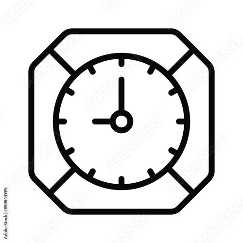 Track time accurately with this wall clock icon