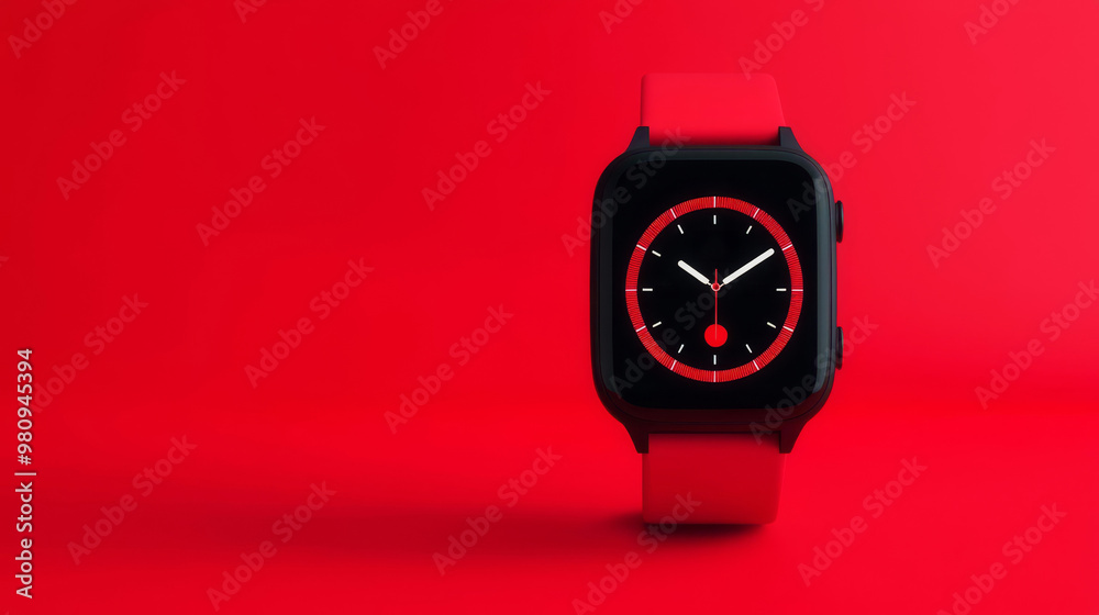 Fitness tracker displaying calories burned, achievement in fitness, 3D illustration Fitness tracker displaying calories burned, achievement in fitness, 3D illustration