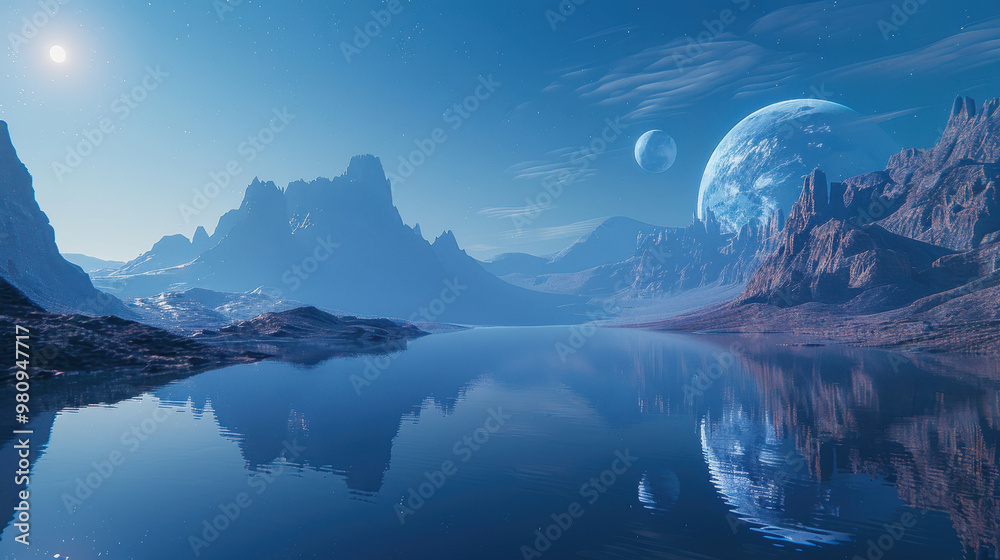 earth planet night dream digital art illustration