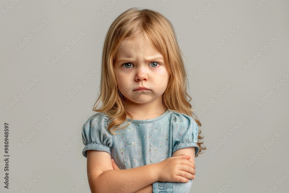 Adorable Little Girl with Firm Expression Adorable Little Girl with Firm Expression