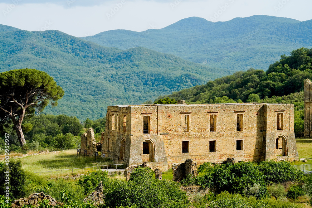 Fototapeta premium Campomaggiore vecchio, borgo fantasma,Potenza,Basilicata,Italy