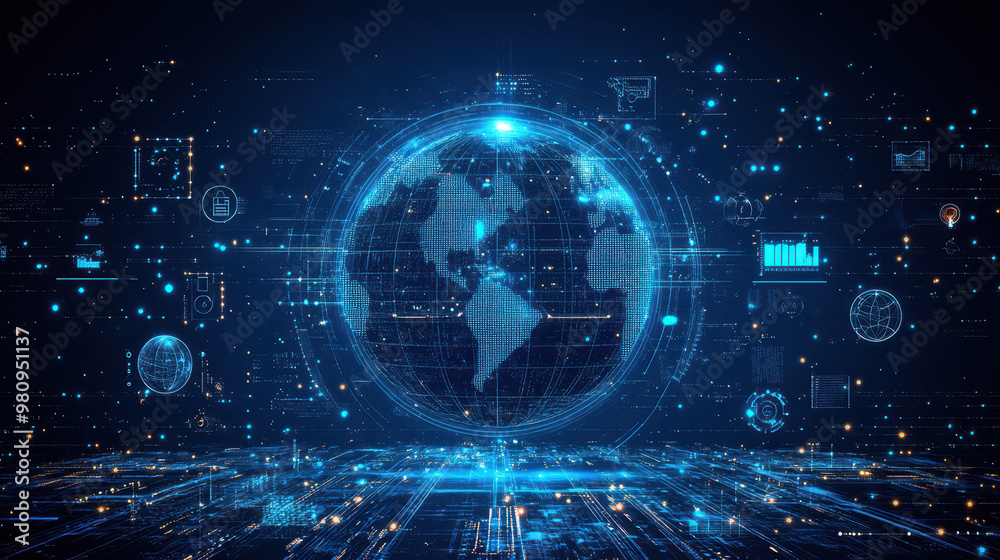 Internet of things big data network communication technology background abstract network digital art illustration Internet of things big data network communication technology background abstract network digital art illustration