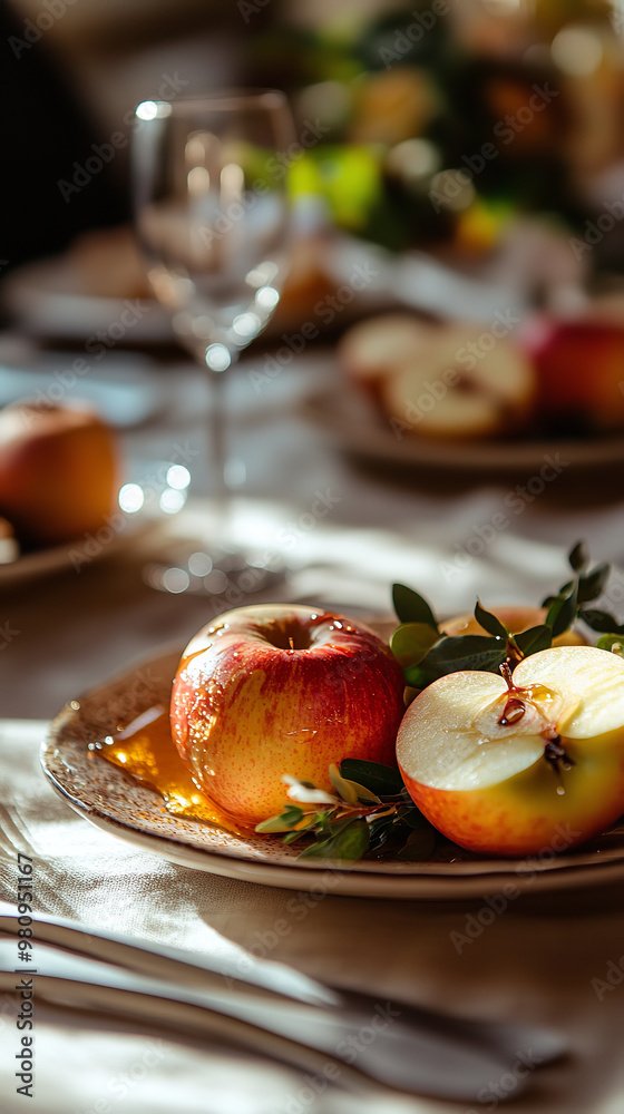Jewish Family Celebrates Rosh Hashanah with Traditional Foods Jewish Family Celebrates Rosh Hashanah with Traditional Foods