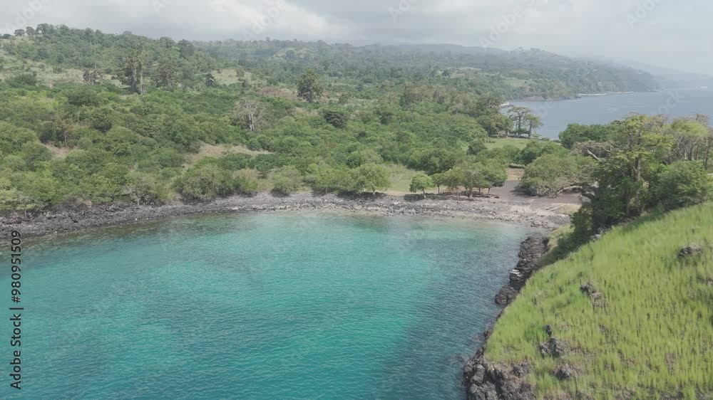 Beach in São Tomé and Príncipe. Beach in São Tomé and Príncipe.