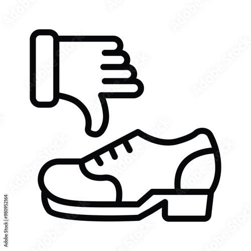 Simple dislike icon for expressing disapproval instantly