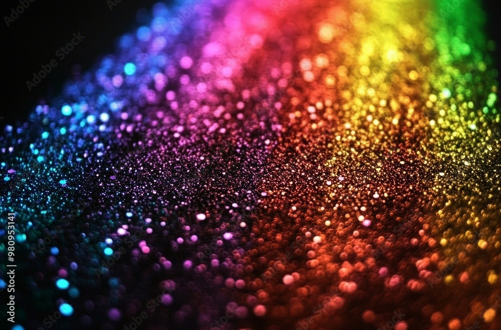 Rainbow colored paint powders on black background Rainbow colored paint powders on black background