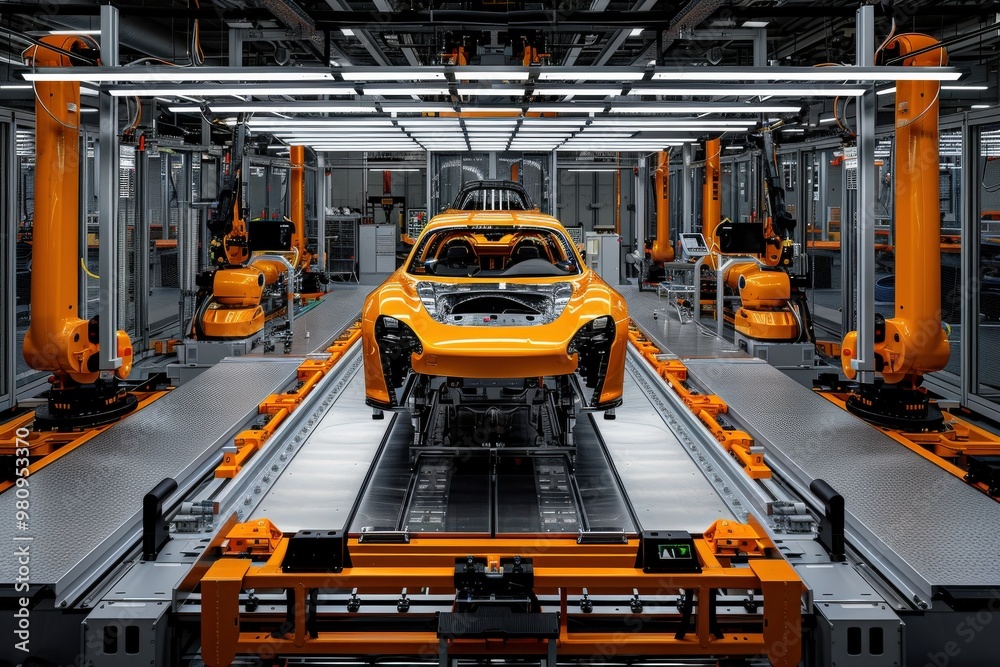 Automated Night Shift: Car Manufacturing Line Automated Night Shift: Car Manufacturing Line