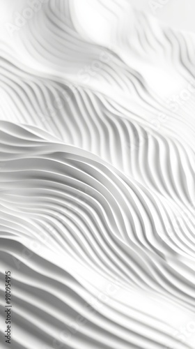 Abstract white 3d paper texture with wavy