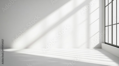 An open, clean white space background with soft shadows and plenty of room for text or product placement, emphasizing modern simplicity