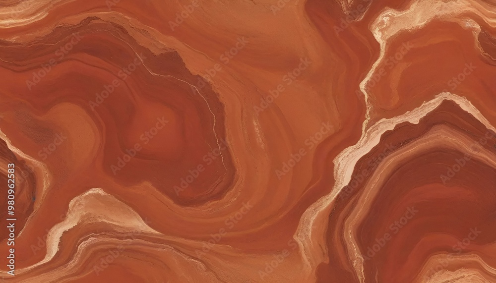 Obraz premium Abstract red and beige marble texture with flowing patterns and elegant design
