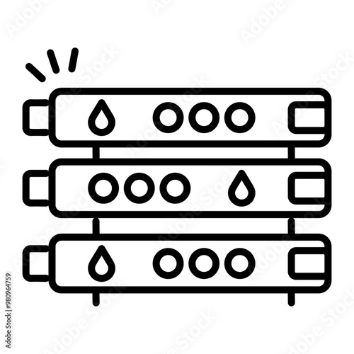 Toner cartridge icon in linear style