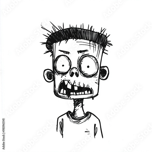 Doodle Skizze von einem Zombie  photo