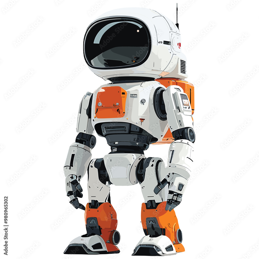Vector illustration image of an advanced space-exploring robot Vector illustration image of an advanced space-exploring robot