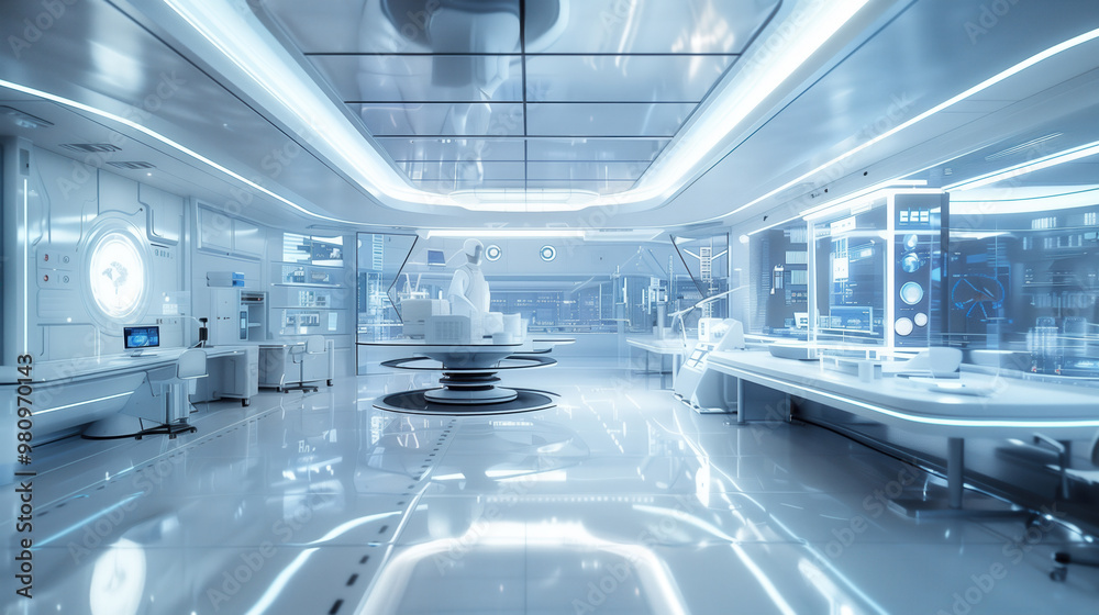 AI laboratory research center laboratory digital art illustration AI laboratory research center laboratory digital art illustration