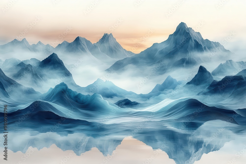 serene white water abstract illustration with delicate handpainted details flowing lines subtle textures and soft gradients evoking tranquil aquatic scene serene white water abstract illustration with delicate handpainted details flowing lines subtle textures and soft gradients evoking tranquil aquatic scene
