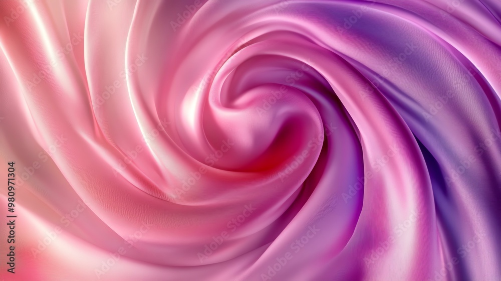 Obraz premium A beautiful swirl of pink and purple silk fabric, creating a soft, elegant texture that adds a touch of sophistication to any design.