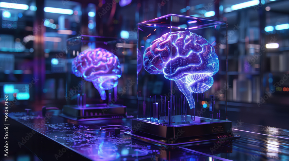 Brain Research Digital Art Illustration