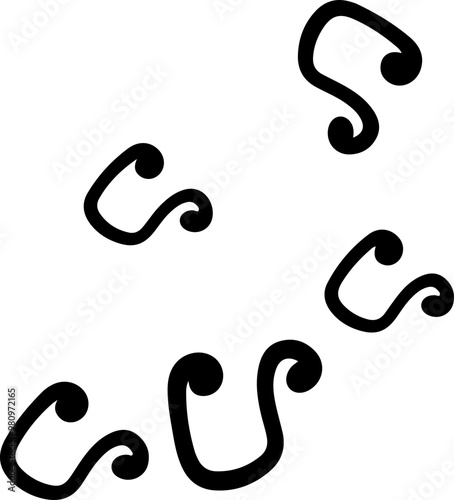 music notes silhouettes vector. song tunes. melody