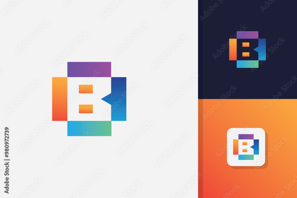 b letter technology logo design vector template b letter technology logo design vector template