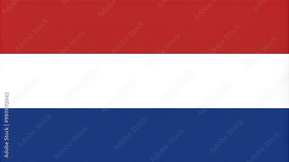 The majestic Royal blue flag of Netherlands boasts three horizontal stripes, red, white, and red, a symbol of The majestic Royal blue flag of Netherlands boasts three horizontal stripes, red, white, and red, a symbol of